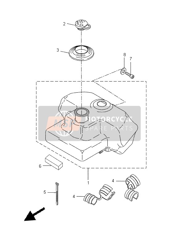 Yamaha CW50L 2013 Serbatoio dell'olio per un 2013 Yamaha CW50L